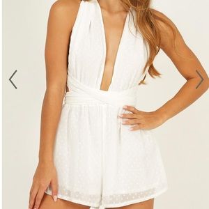 Showpo California Sunset Playsuit in White